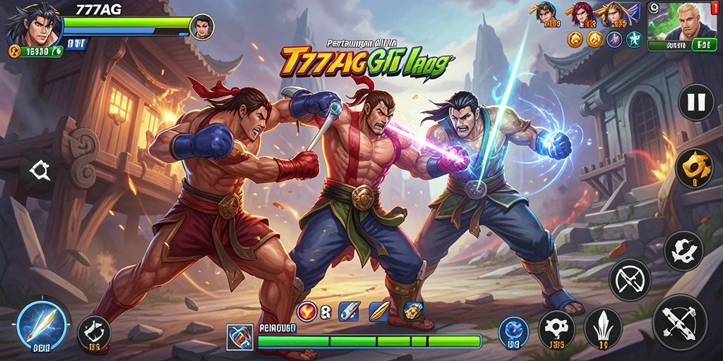 Tampilan screenshot gameplay <strong>777AG</strong> yang menunjukkan aksi pertarungan seru.