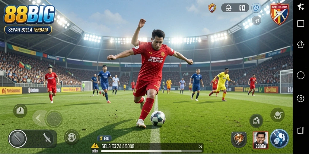 Gameplay sepak bola yang mendebarkan dan realistis di 88BIG.