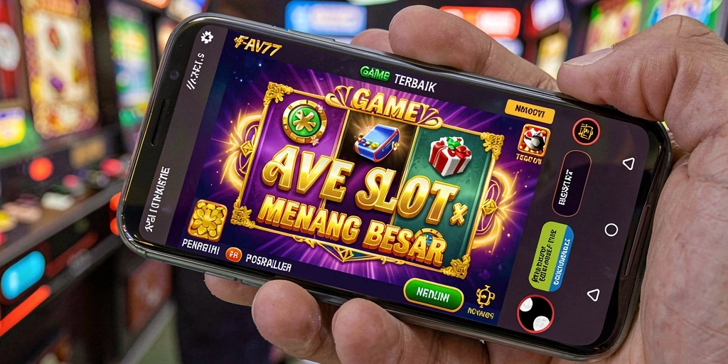 Screenshot gameplay menampilkan gulungan Slot dan fitur-fitur menarik.
