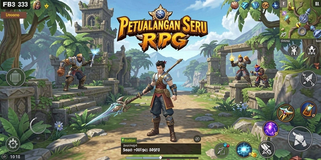 Gameplay FB333 menampilkan pertempuran epik dan petualangan yang menarik.