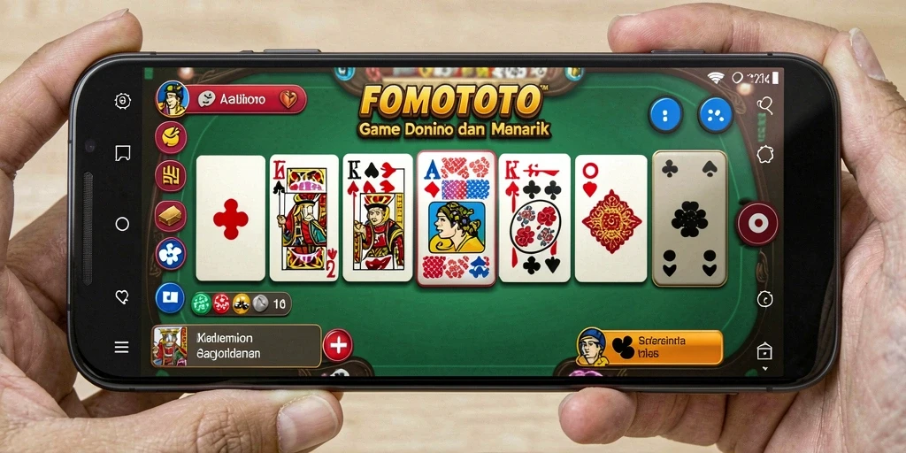 Screenshot FOMOTOTO menampilkan serunya permainan domino.