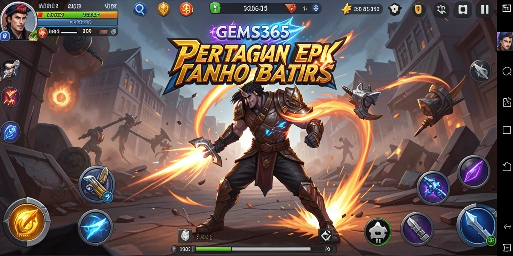 Tampilan gameplay seru dalam GEMS365 menghadirkan aksi Fighting yang mendebarkan.