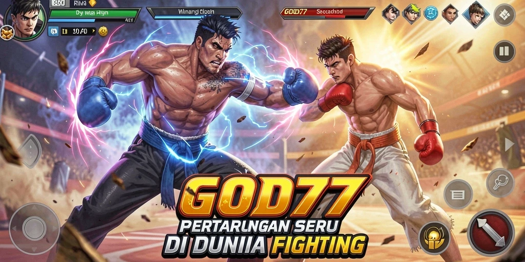 Tangkapan layar menunjukkan pertarungan epik dalam GOD77 dengan aksi yang mendebarkan.