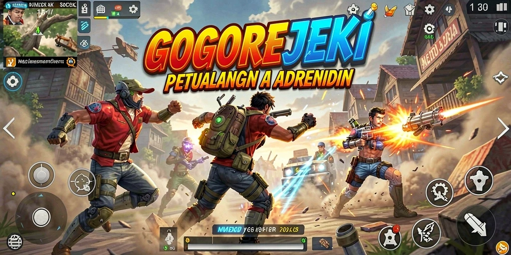 Tampilan gameplay GOGOREJEKI yang penuh aksi dan tantangan.