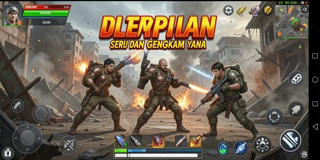 Tampilan seru dari pertandingan dalam game MOBA IDRRP.