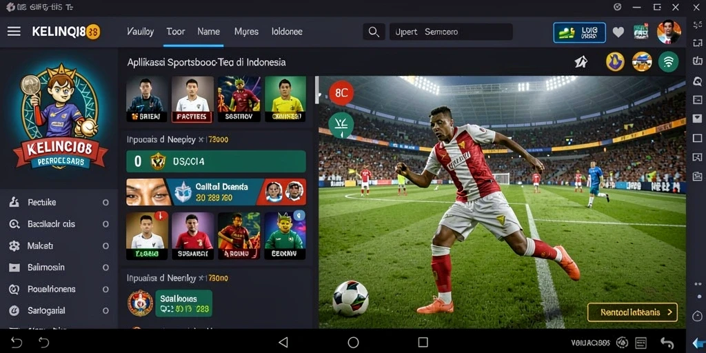 Tampilan gameplay KELINCI88 yang menampilkan fitur taruhan olahraga.