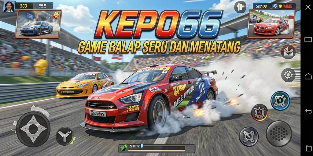 Tampilan gameplay seru di KEPO66 yang penuh aksi balap.