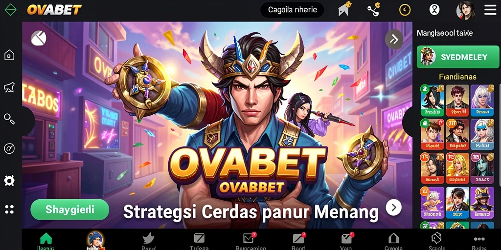Screenshot utama gameplay OVABET menampilkan momen strategis yang intens.