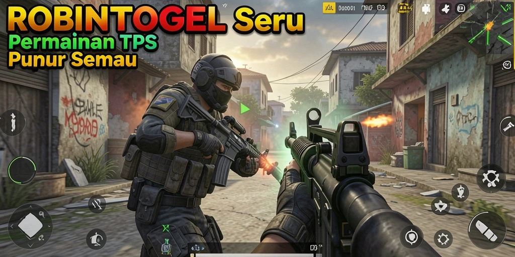 Tangkapan layar utama ROBINTOGEL menampilkan aksi TPS yang mendebarkan.