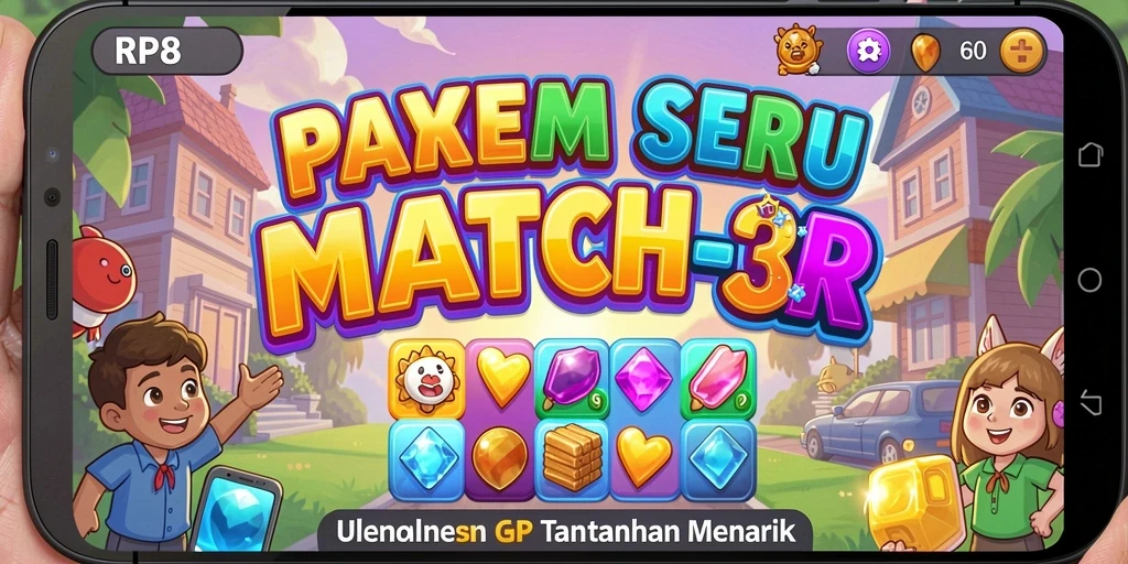 Gameplay seru RP8 dengan kombinasi objek warna-warni