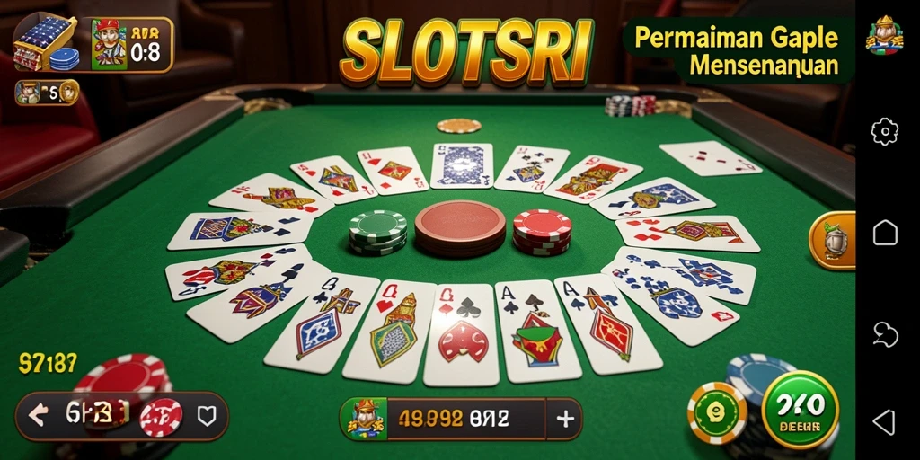 Gameplay seru dalam permainan Gaple SLOTSRI.