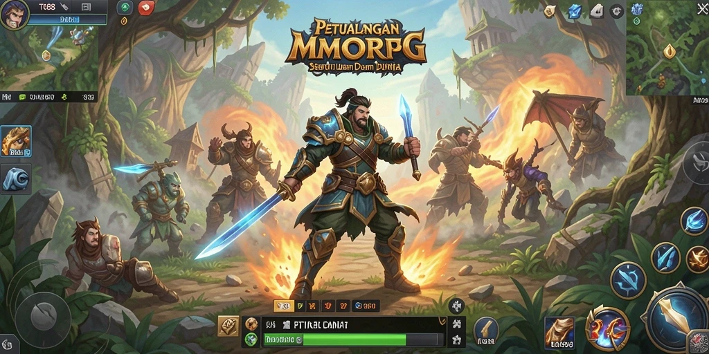 Screenshot utama TO88 menampilkan gameplay petualangan MMORPG yang epik.